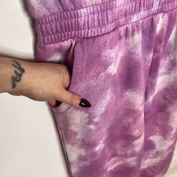 JUICY Couture Girls Tie Dye Hooded Loungewear Zip Up Cozy Jumpsuit Sweatsuit - Picture 5 of 10